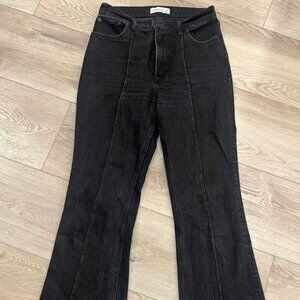 Abercrombie High Rise Vintage Flare Jeans 28 Long/Tall with Pintuck Seams